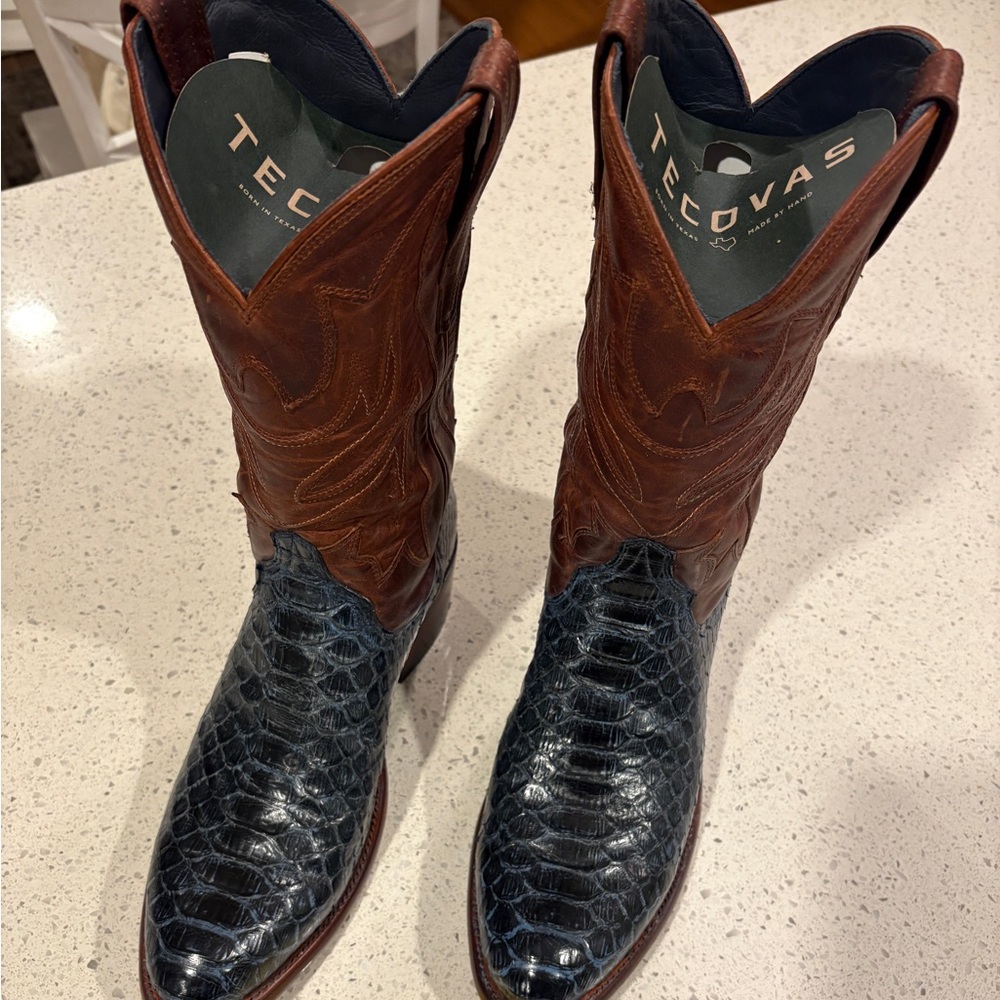 Tecovas Men's Brady 3’s Blue Python